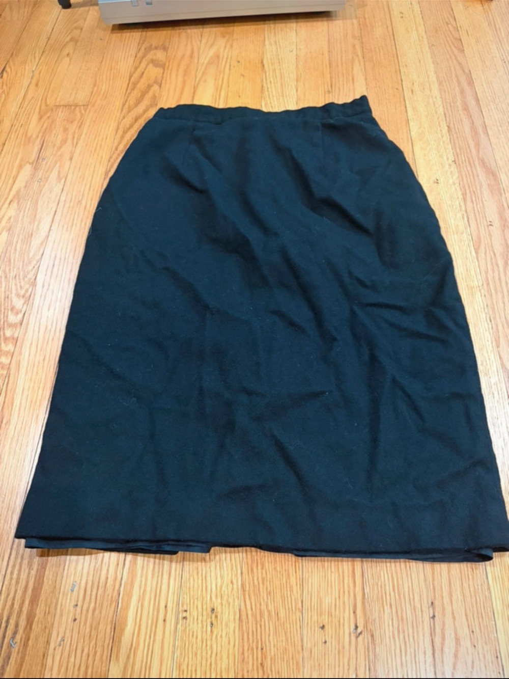 Black Wool Skirt